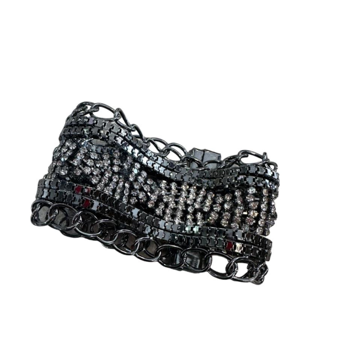 SILVER RHINESTONE BRACELET - 15