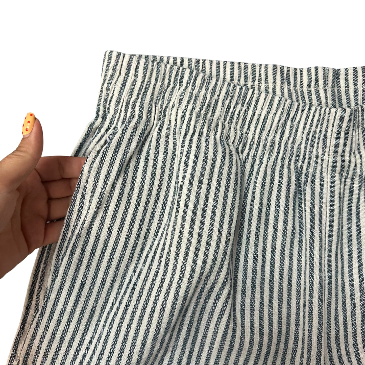 OLD NAVY HIGH RISE WIDE LEG STRIPED PULL ON PANTS 270 LARGE PETITE
