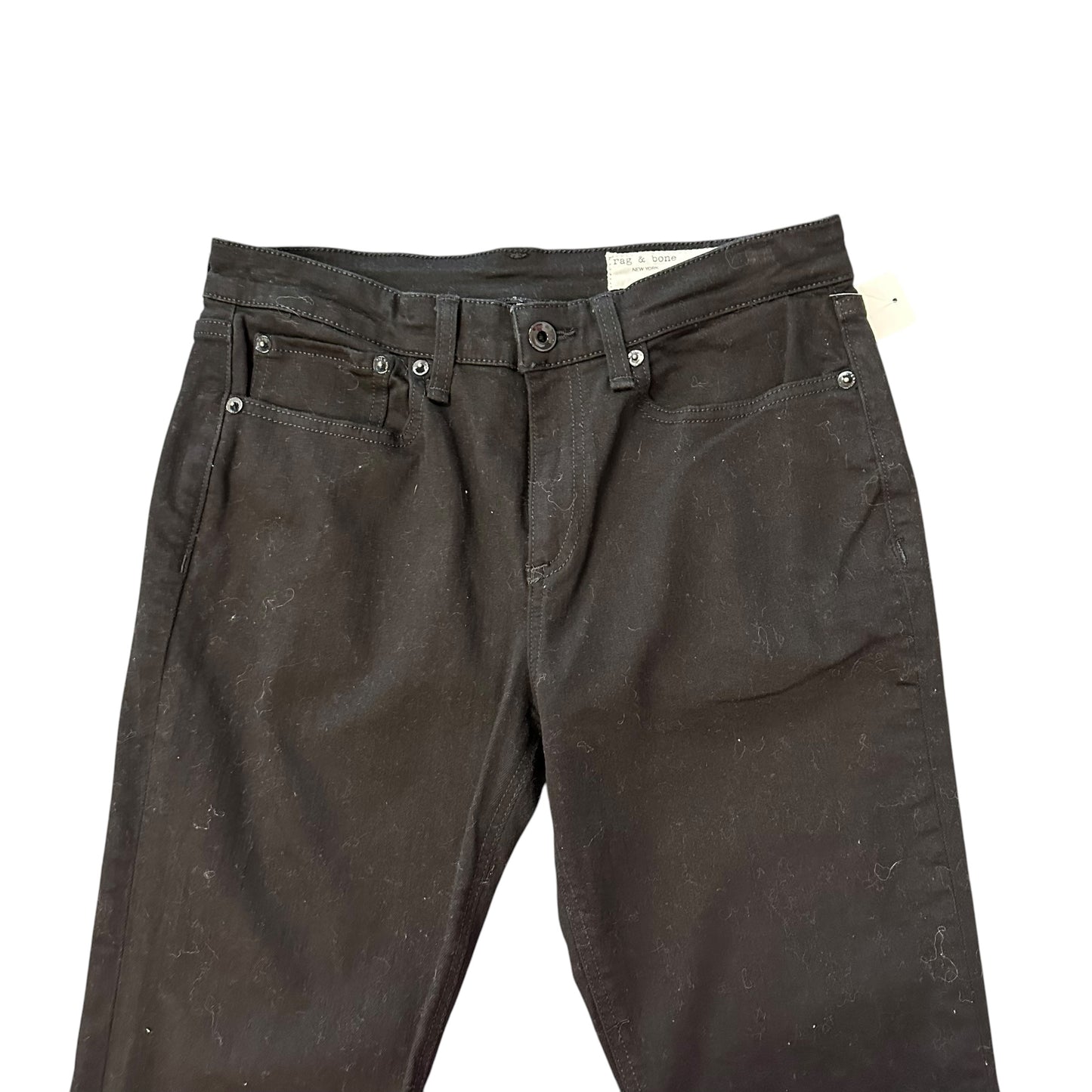 RAG & BONE JEANS BLACK CATE MID RISE SKINNY 249 SZ 28