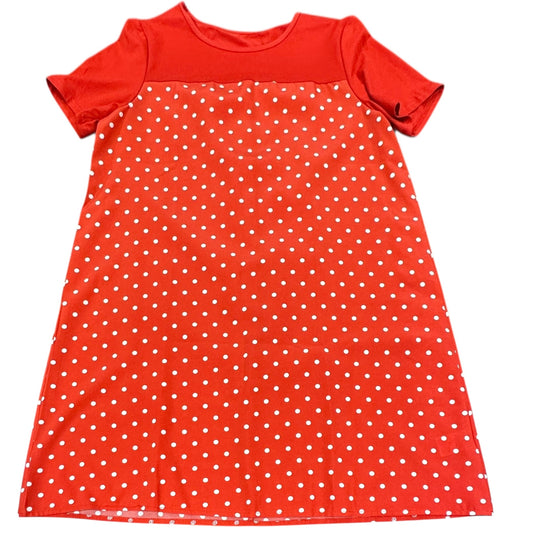 SHEIN RED WHITE POLKA DOT DRESS 100 LARGE NWOT