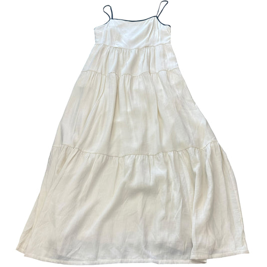 A NEW DAY BEIGE TIERED DRESS W BLACK NWT 26 SMALL