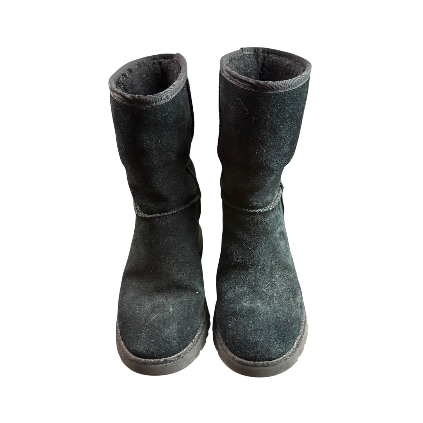 UGG CLASSIC FEMME SHORT BOOTS BLACK SUEDE 251 SZ 8.5