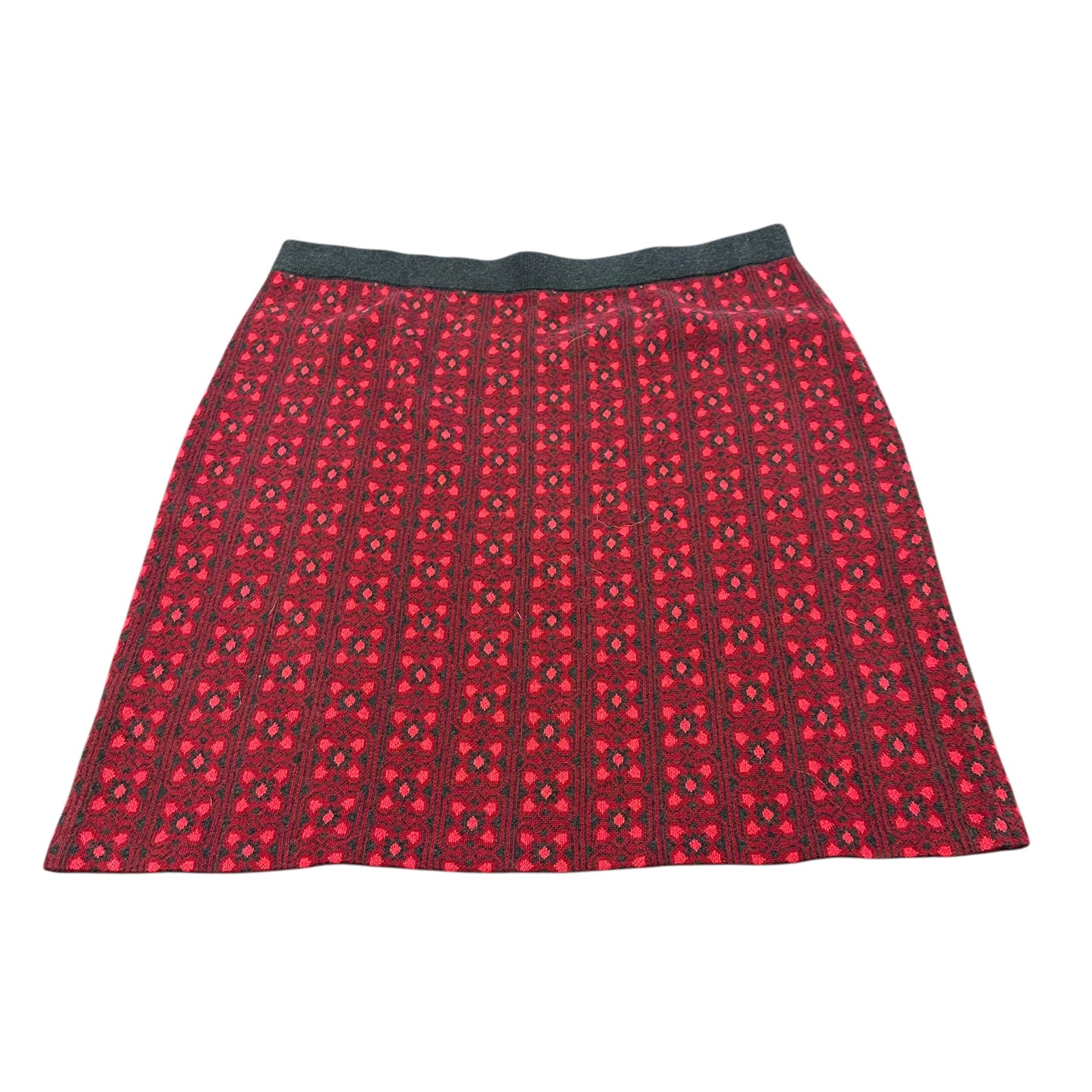 WOOLOVER RED GRAY SKIRT XL