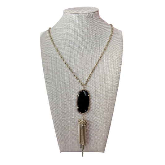KENDRA SCOTT RAYNE BLACK PENDANT NECKLACE W TASSEL 227