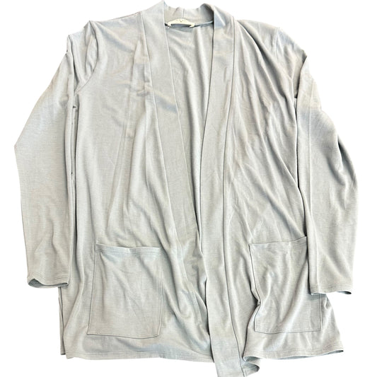 ZENANA LIGHT BLUISH GRAY OPEN CARDIGAN 39 MEDIUM