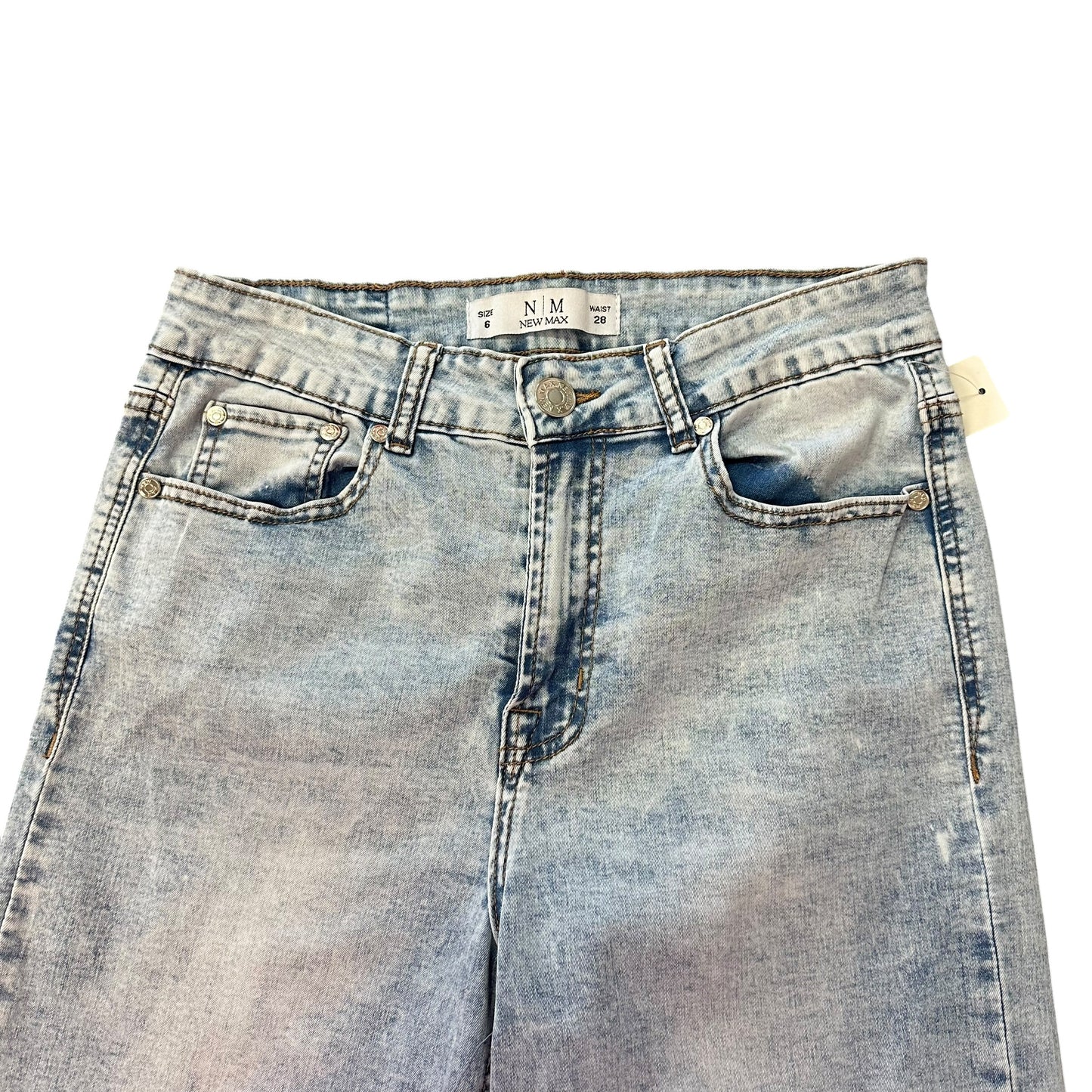 NEW MAX ACID WASH WIDE LEG BLUE JEANS 239 SZ 6