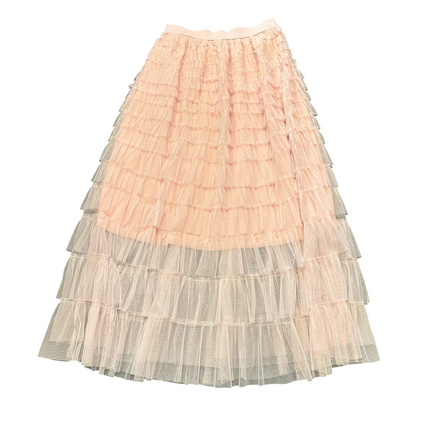 PINK TULLE MAXI SKIRT 43 SMALL