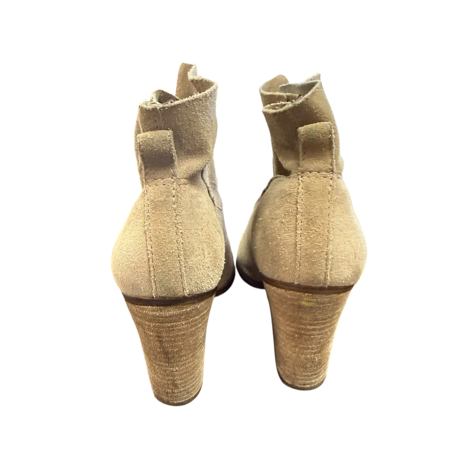 VINCE CAMUTO FEINA TAN SUEDE CHUNKY SLOUCHY ANKLE BOOT 100 SZ 7.5