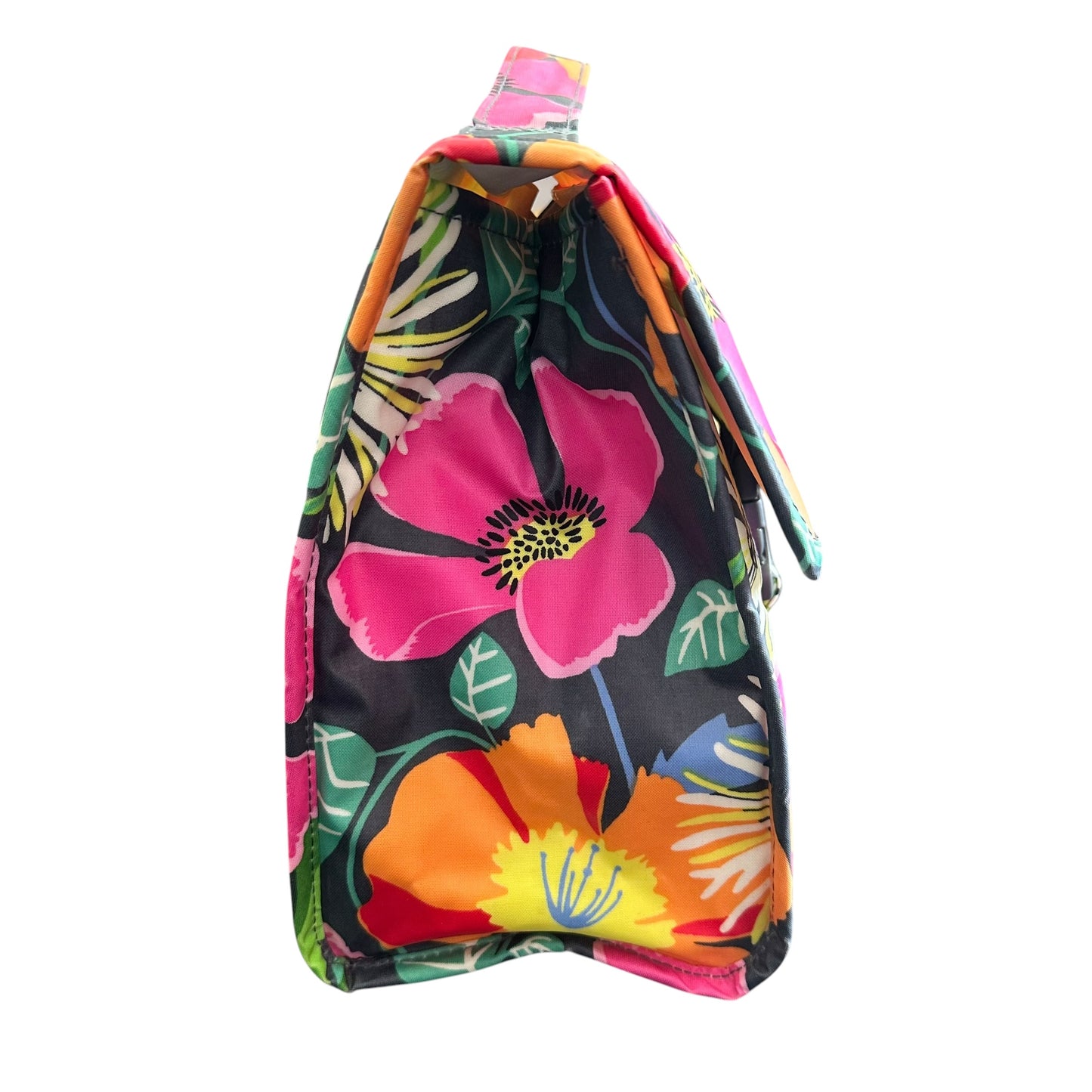 VERA BRADLEY FLORAL GRAY LUNCH BOX 258 OS