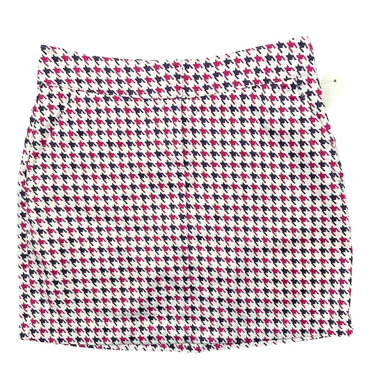 IZOD GOLF WHITE PURPLE HOUNDSTOOTH SKORT 100 SZ 2