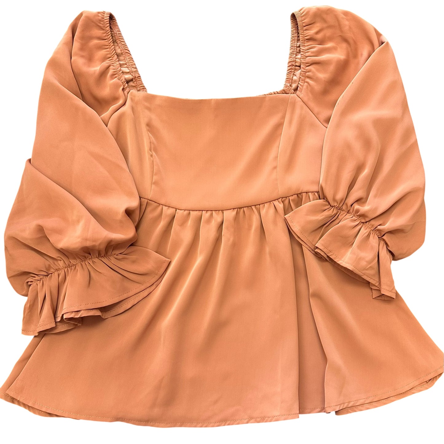 ENTRO TERRACOTTA BABYDOLL BLOUSE 27 SMALL