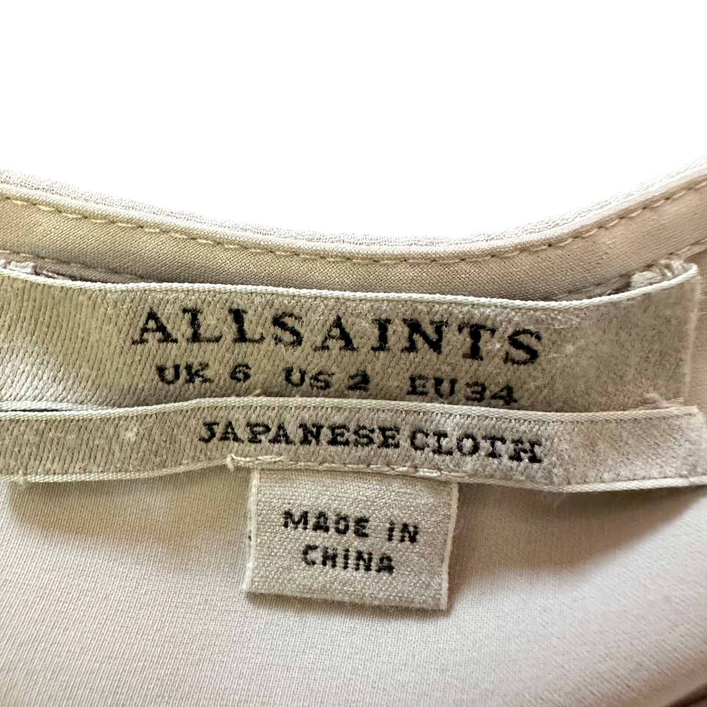 ALL SAINTS GRAY TAUPE DRESS SZ 2