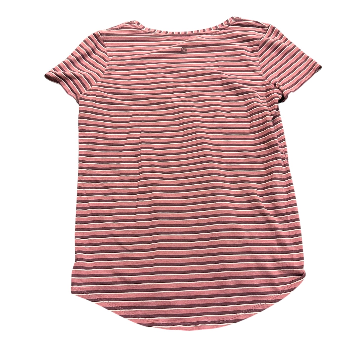 LULULEMON PURPLE STRIPED ATHLETIC SHIRT 100 SZ 8