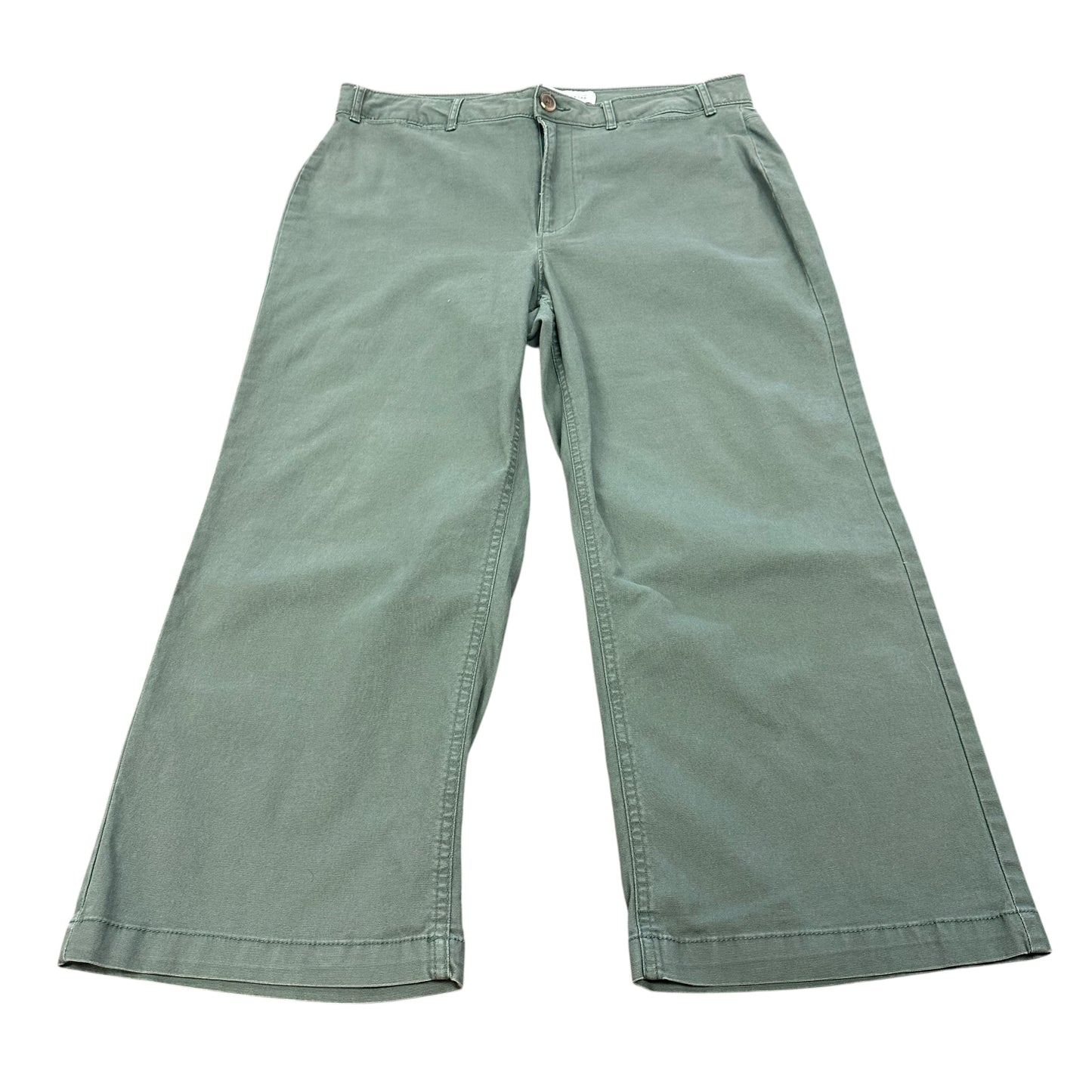 OLD NAVY EXTRA HIGH RISE WIDE LEG GREEN PANTS 36 SIZE 14 PETITE