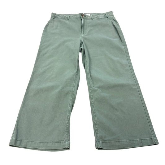 OLD NAVY EXTRA HIGH RISE WIDE LEG GREEN PANTS 36 SIZE 14 PETITE