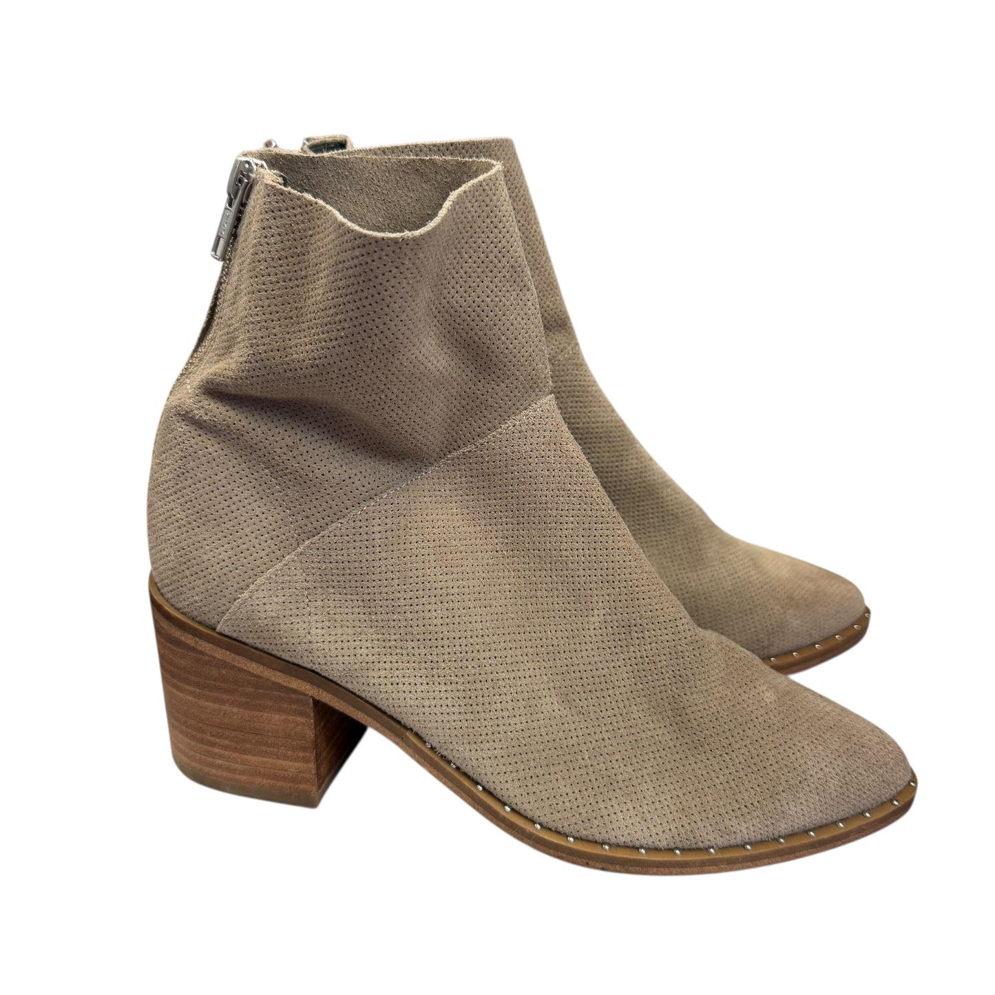 TREASURE & BOND FARRAH STUDDED TAN BROWN BOOTIES 100 SZ 8