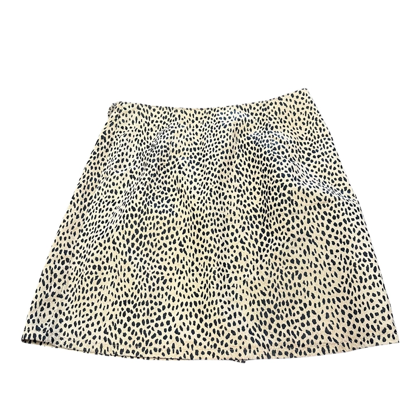 TOSHA POLIZZI ANIMAL PRINT LEATHER SKIRT 100 SZ 10