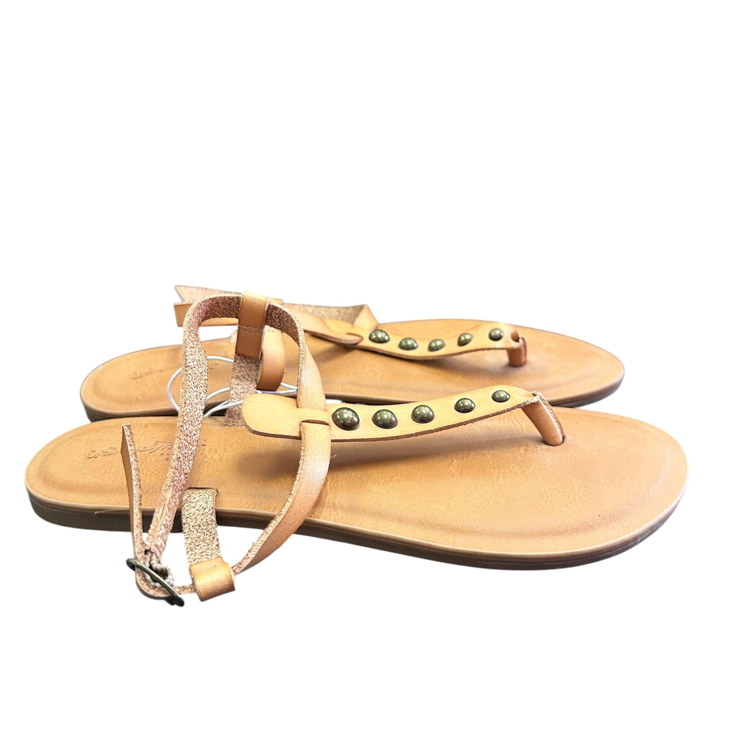 UNIVERSAL THREADS BROWN STUDDED SANDALS NWT 100 SZ 6.5