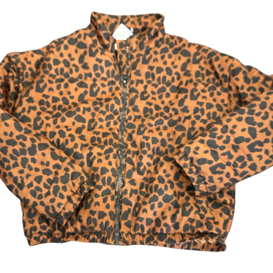 KARLIE LEOPARD ANIMAL PRINT PUFFER JACKET NWT 298 LARGE
