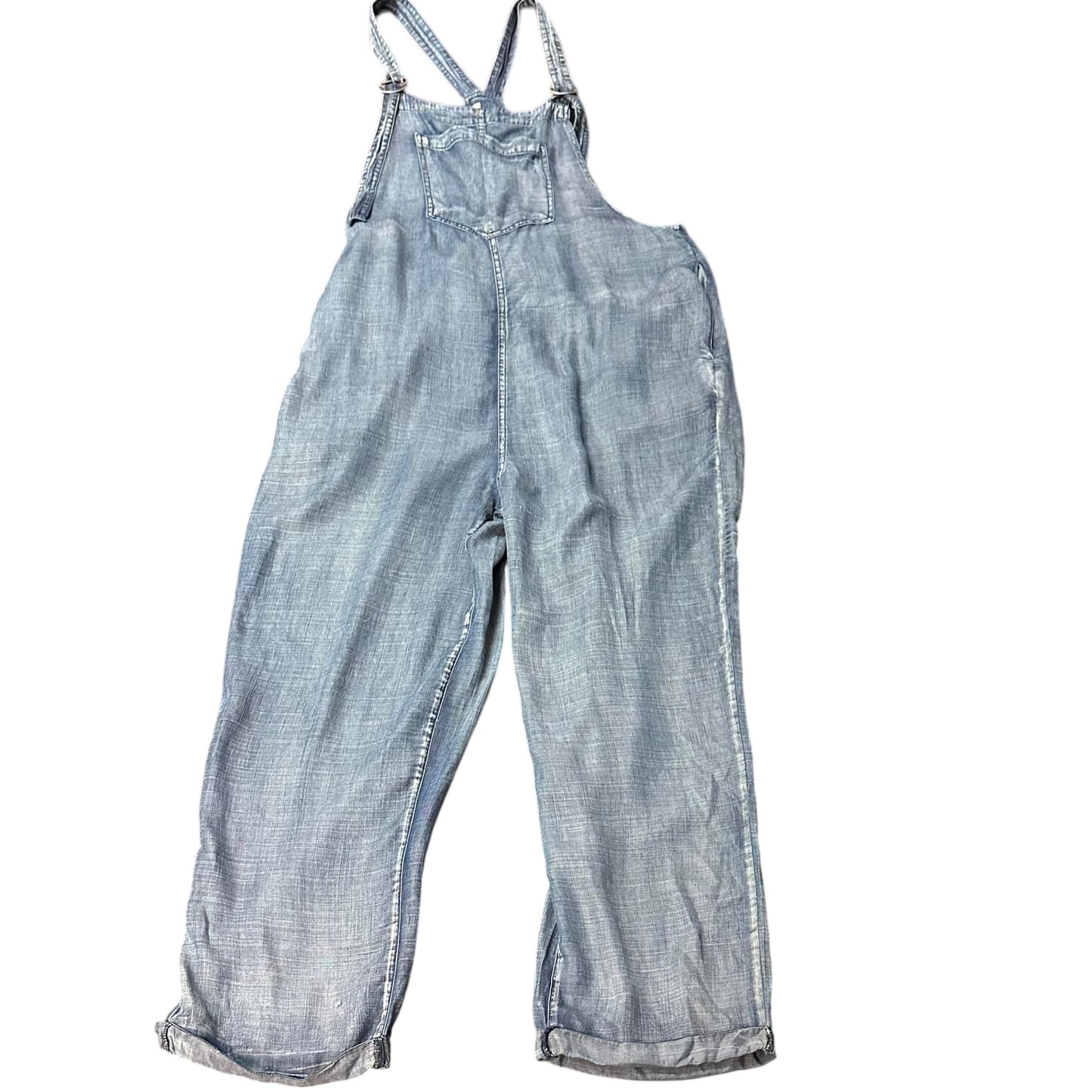 EASEL BLUE CHAMBRAY OVERALLS 100 SMALL
