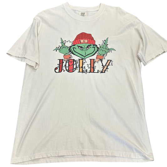 COMFORT COLORS GRINCH JOLLY BEIGE TSHIRT 289 LARGE