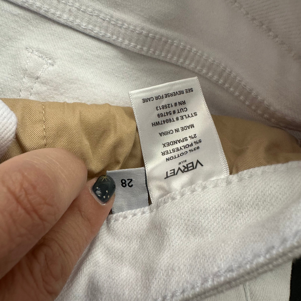 VERVET WHITE DENIM JEANS HIGH RISE CROP ANKLE STRAIGHT 238 SZ 6/28