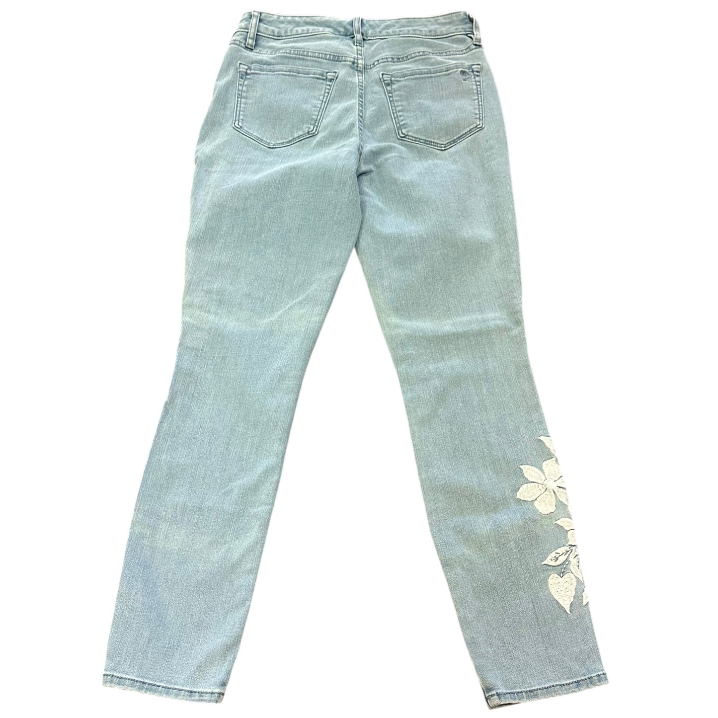 MARTHA STEWART BLUE JEANS WHITE EMBROIDERED 44 SZ 0