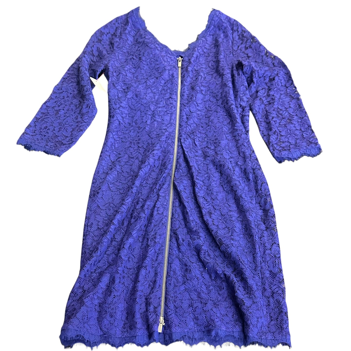 DIANE VON FURSTENBURG ZARITA LACE DRESS VIVID BLUE 249 SZ 10