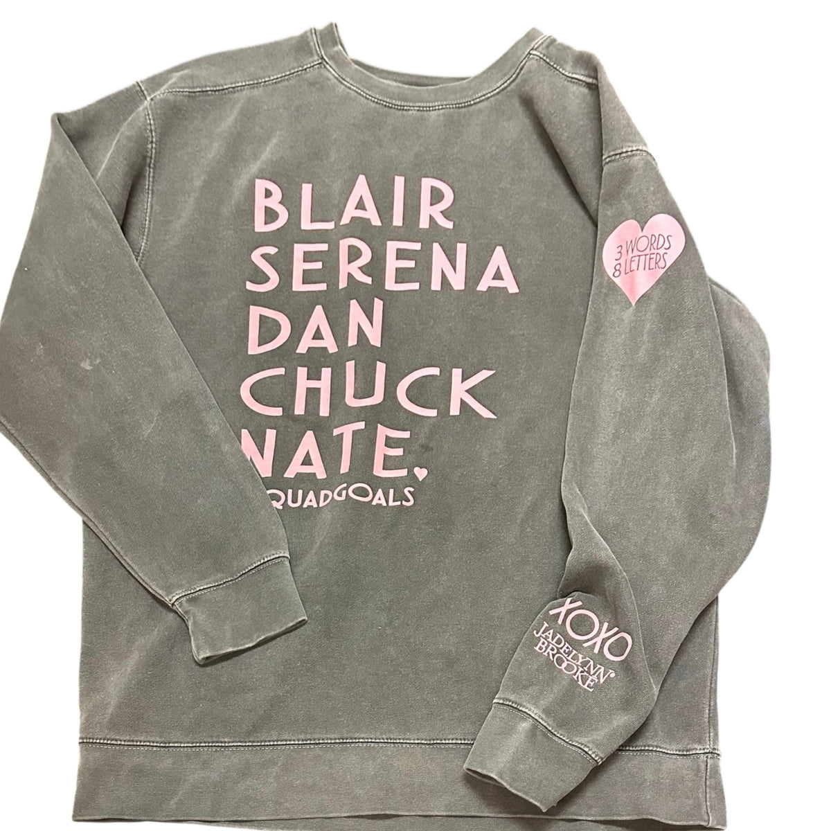 JADELYNN BROOKE GRAY GOSSIP GIRL SWEATSHIRT 100 LARGE