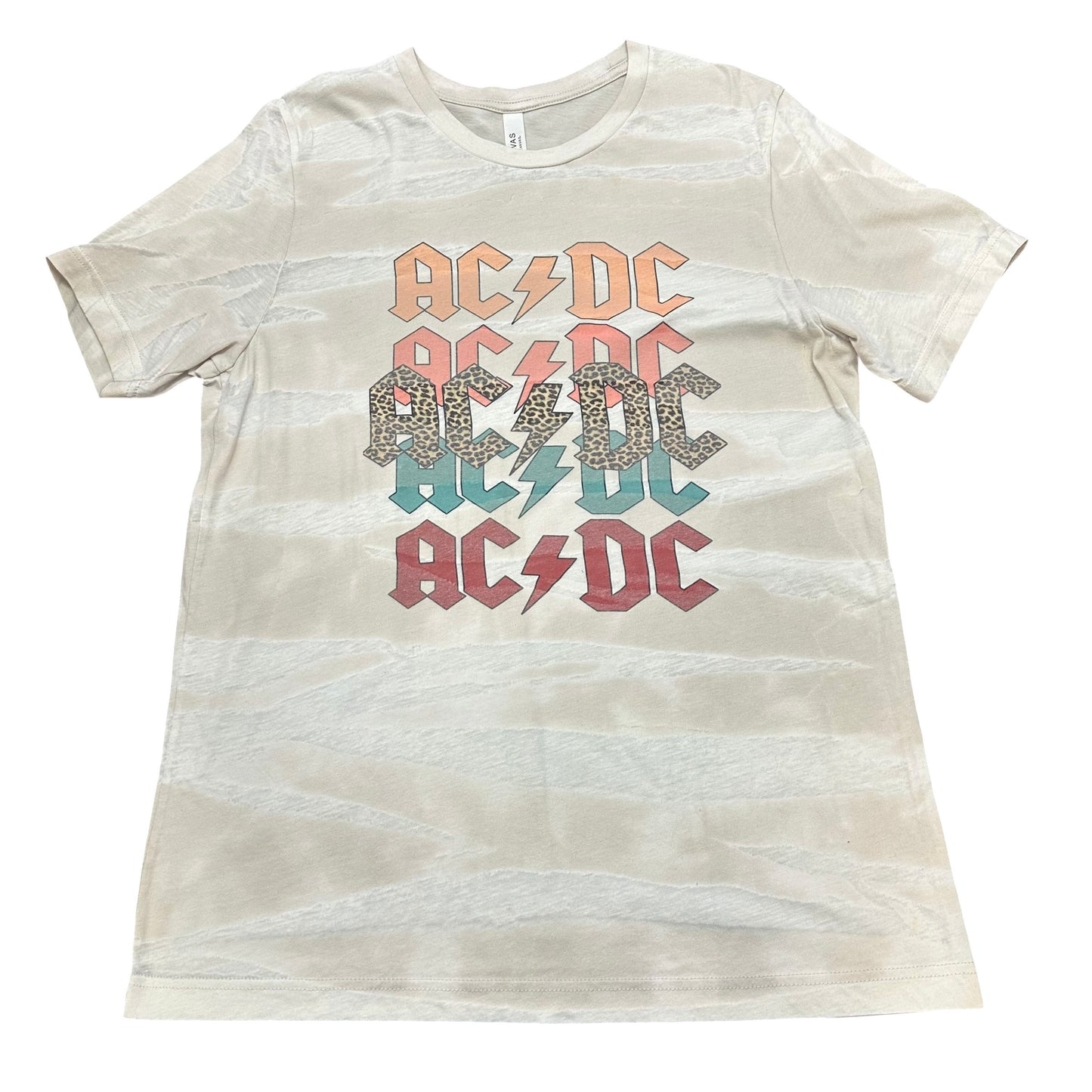 ACDC TAN BEIGE GRAPHIC TSHIRT 234 LARGE
