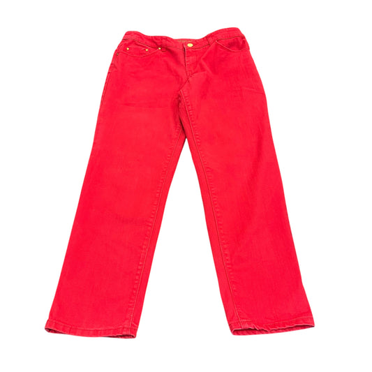 PLATINUM RED CHICOS FLAT FROM JEANS STRAIGHT LEG 38 SZ 6