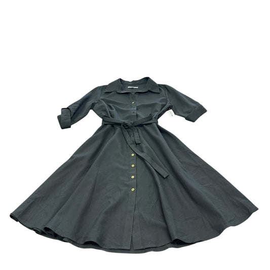 SHARAGANO BLACK BELTED DRESS 152 SZ 14