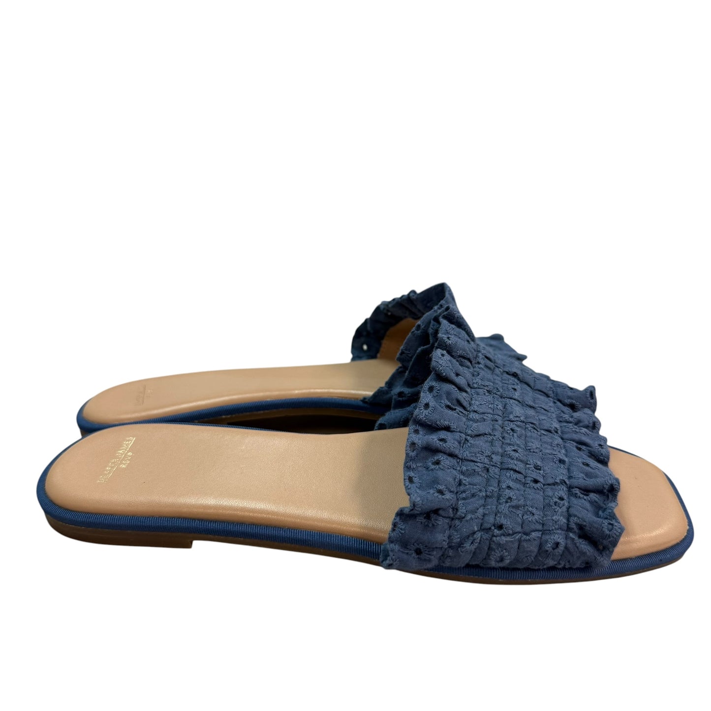 DRAPER JAMES RSVP BLUE EYELET FLAT SLIP ON SANDALS NWOT 152 SZ 8