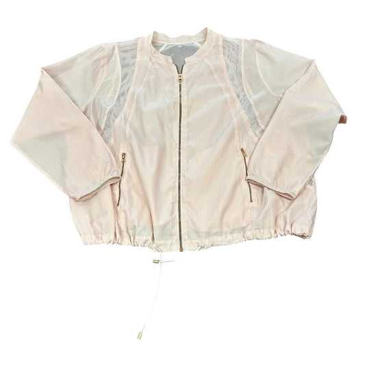 LIGHT PINK WINDBREAKER JACKET 2XL 227 *SPOTS