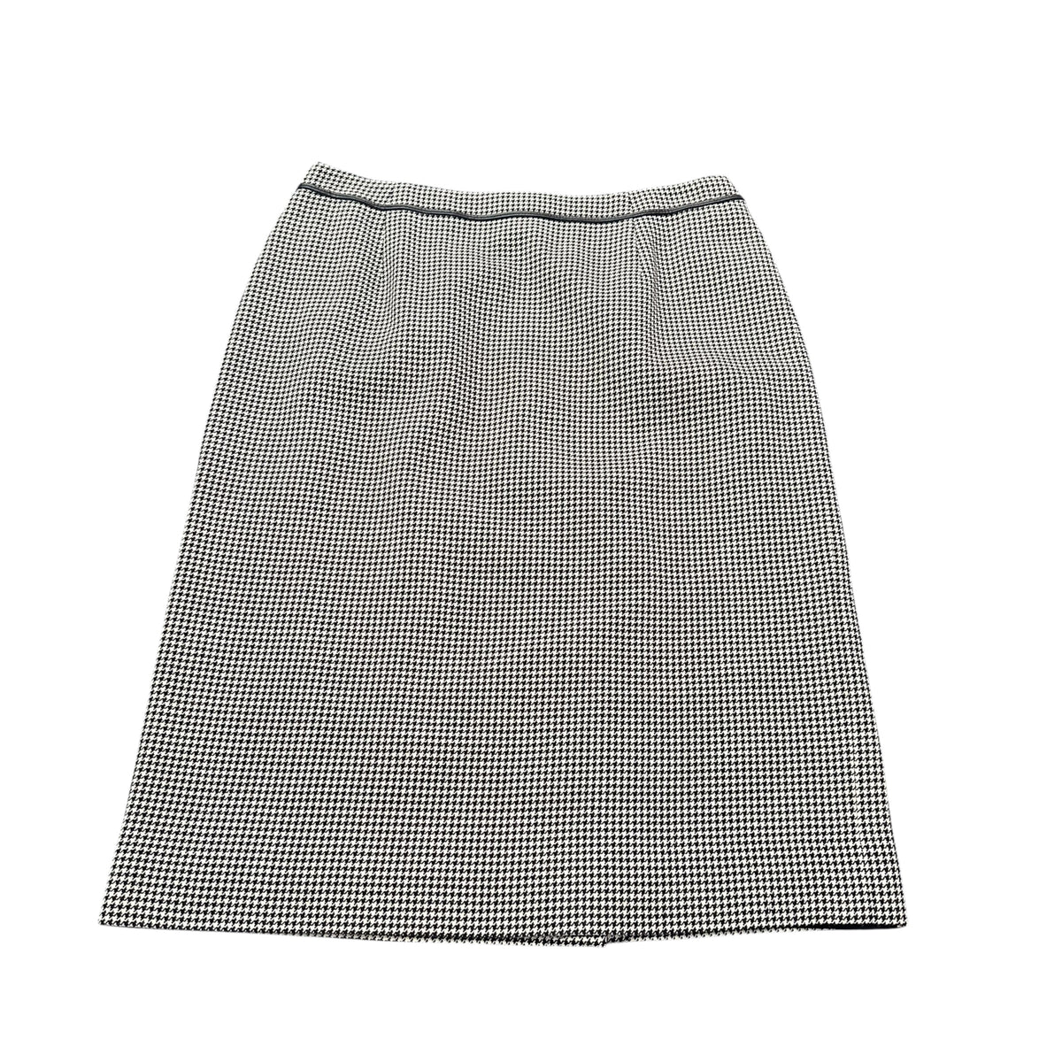 CARLISLE BLACK WHITE HOUNDSTOOTH VINTAGE SKIRT 100% WOOL 100 SZ 8