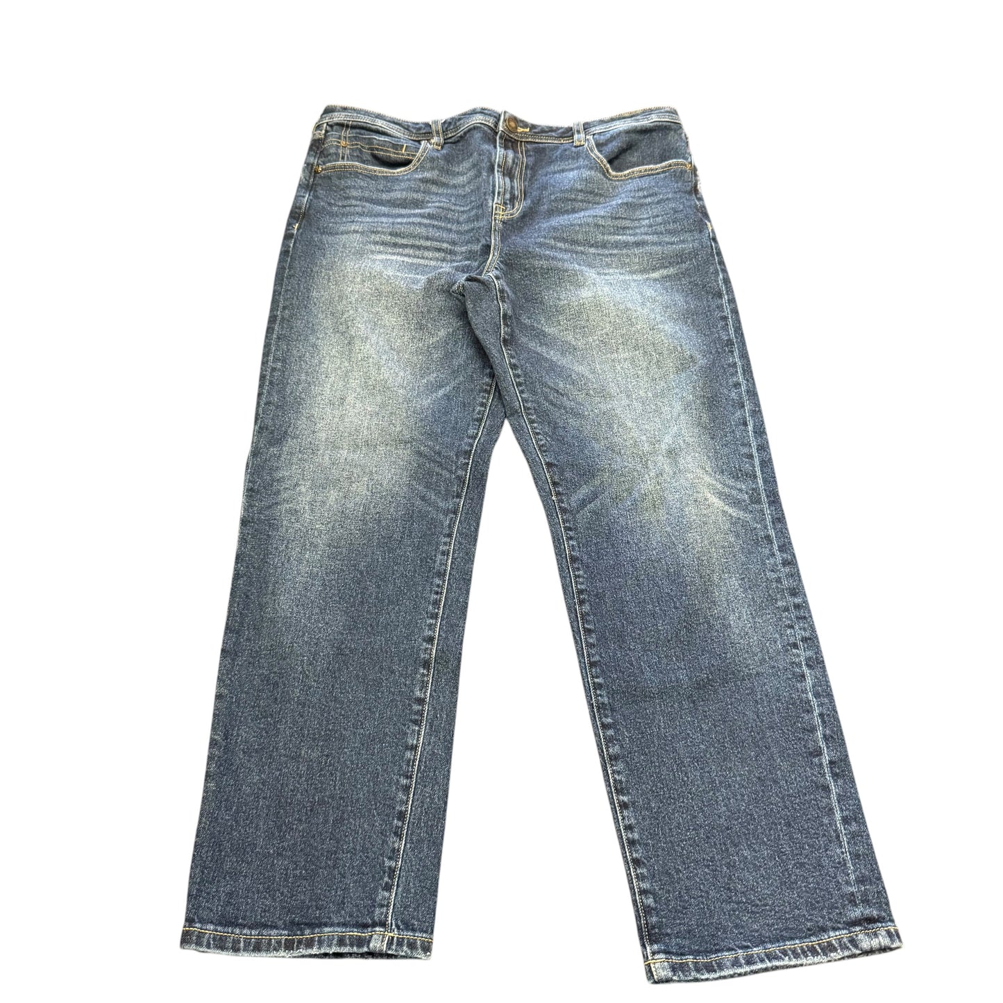 LIVERPOOL BLUE DENIM HIGH RISE WIDE LEG JEANS 100 SZ 14/32