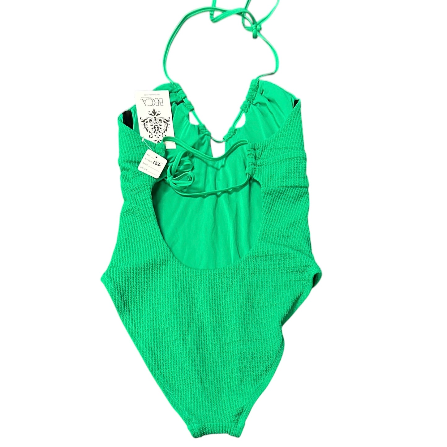 BECCA GREEN TEXTURED ONE PC SWIMSUIT NWT 122 MEDIUM