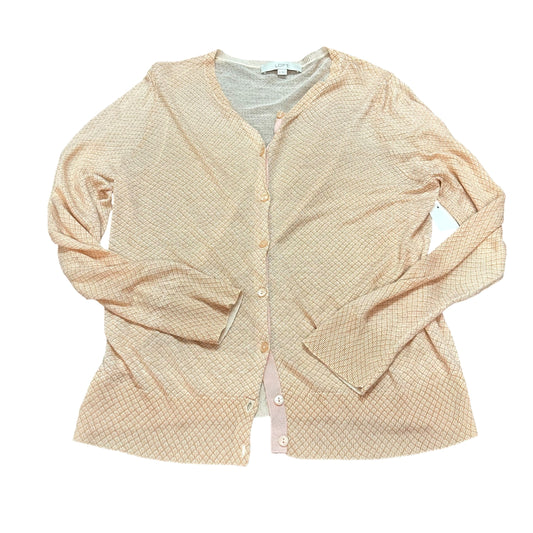 LOFT BEIGE ORANGE CARDIGAN 15 XL