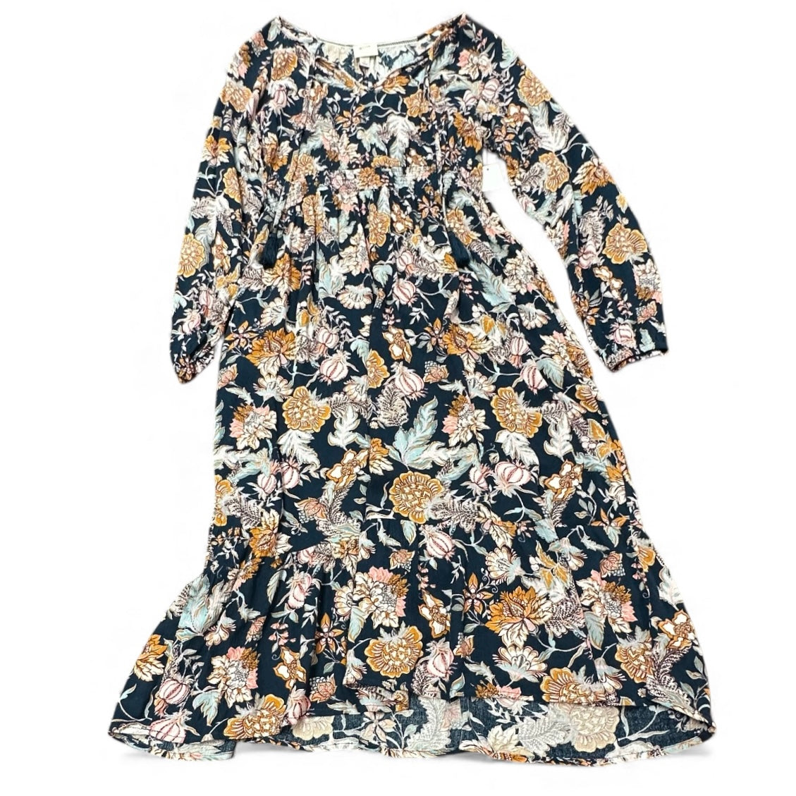 KNOX ROSE NAVY FLORAL MIDI DRESS 158 SMALL