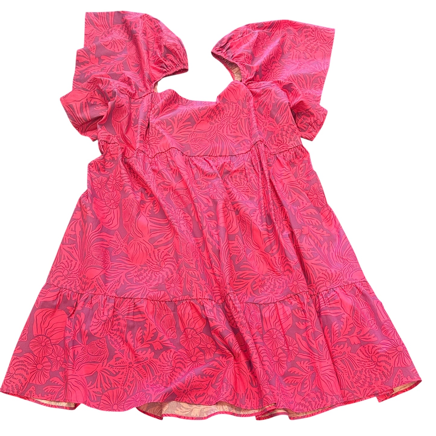 SHOW ME YOUR MUMU PINK PURPLE SMOCKED TIERED DRESS 123 1X