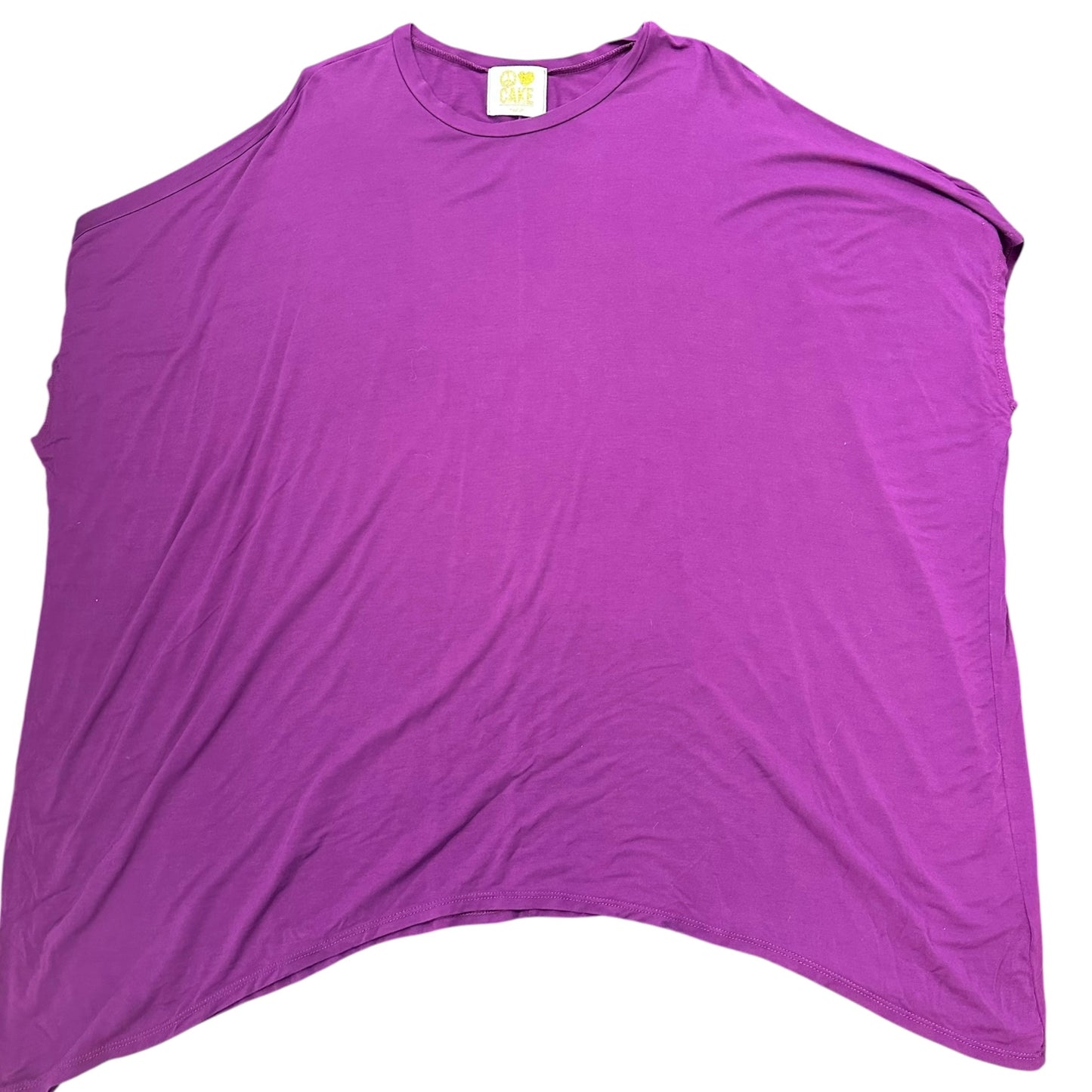 PEACE LOVE CAKE PURPLE TUNIC TOP OVERSIZED 7 MEDIUM