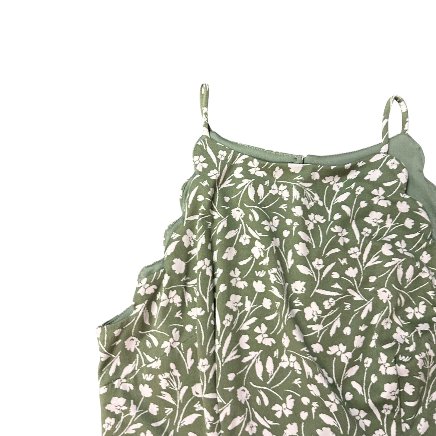 FORTUNE & IVY GREEN WHITE FLORAL DRESS 233 MEDIUM