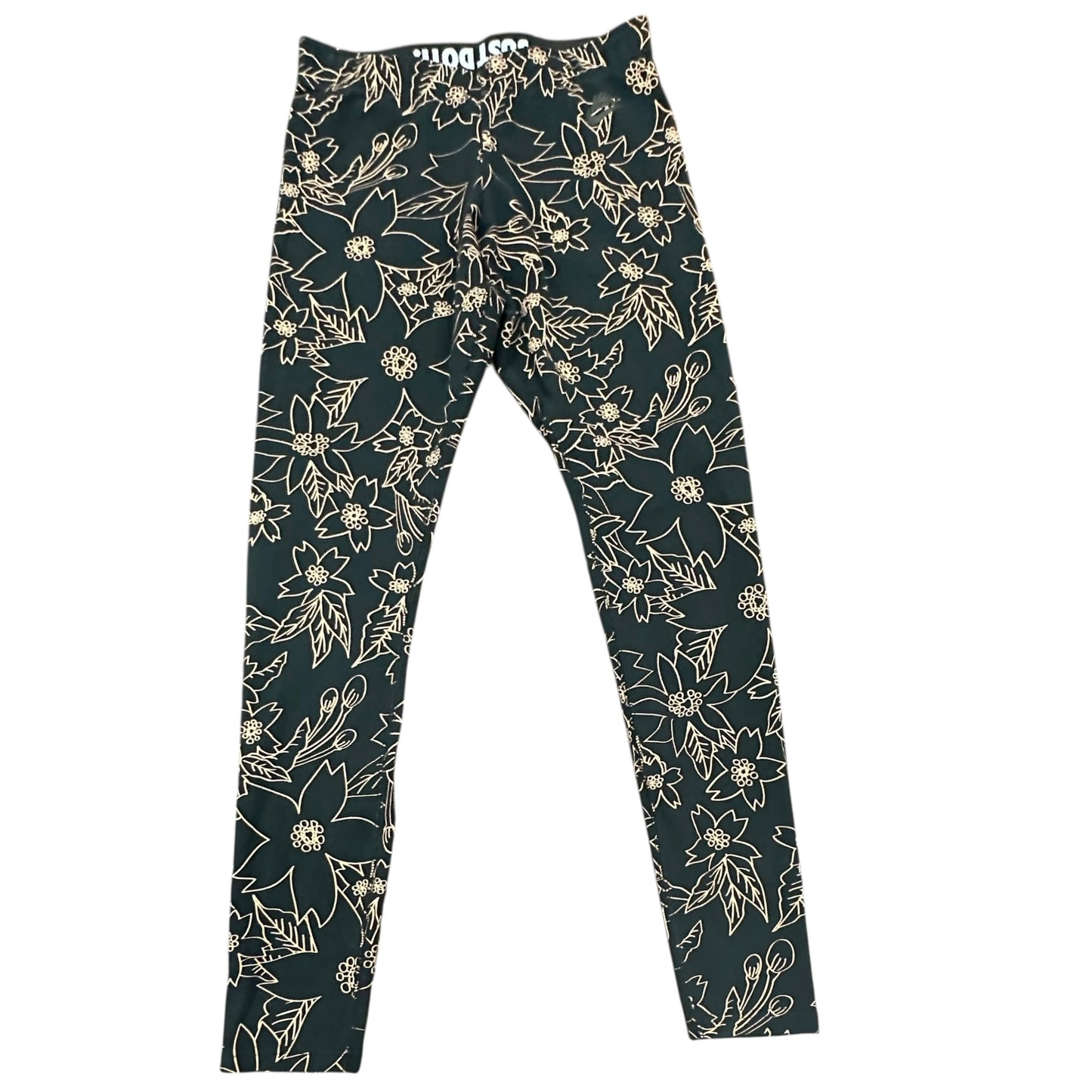 NIKE JUST DO IT BLACK TAN FLORAL LEGGINGS 100 MEDIUM
