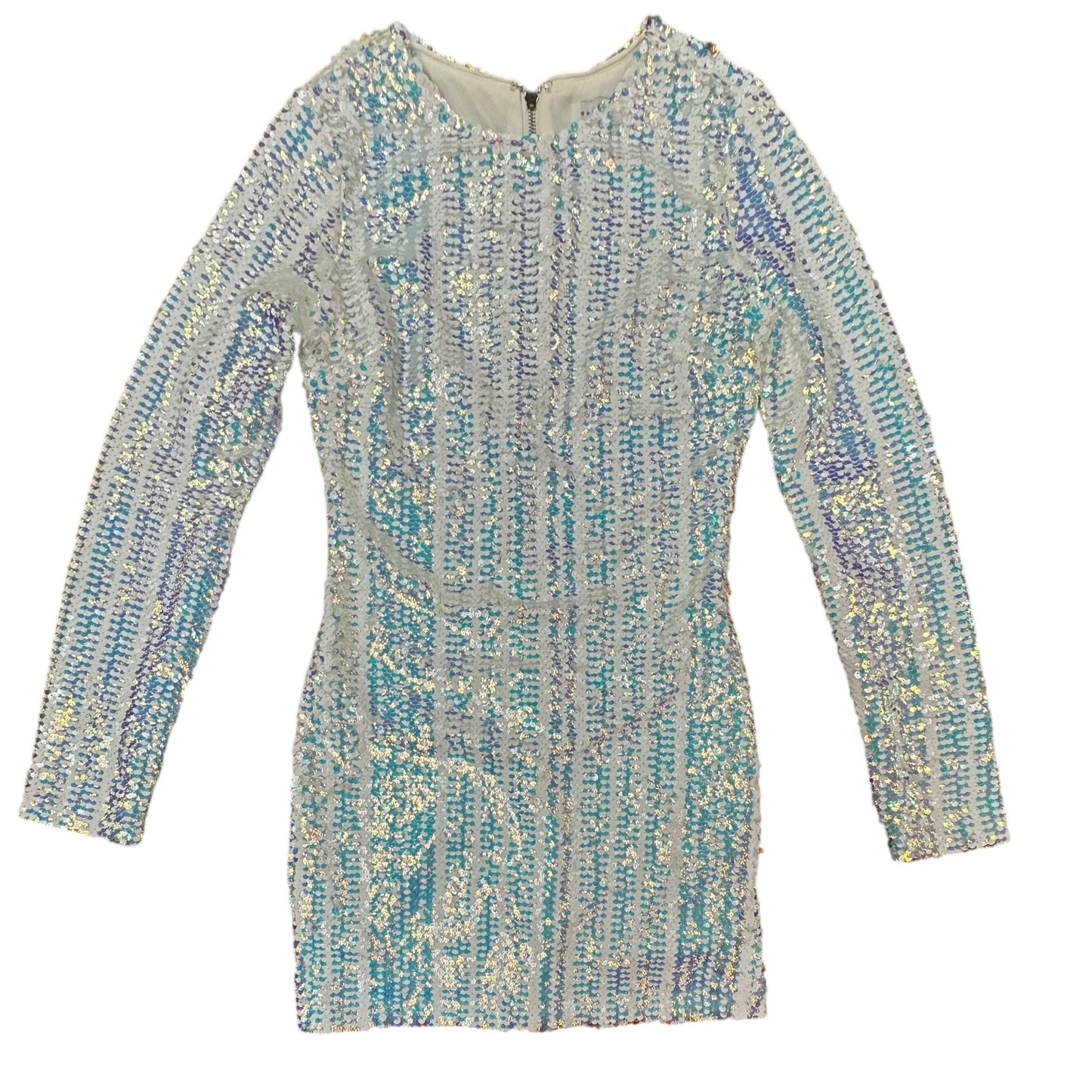 ENDLESS ROSE WHITE SEQUINS MINI DRESS SMALL