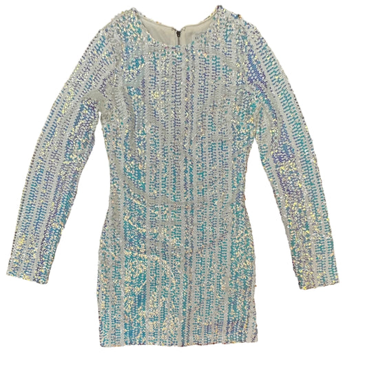 ENDLESS ROSE WHITE SEQUINS MINI DRESS SMALL