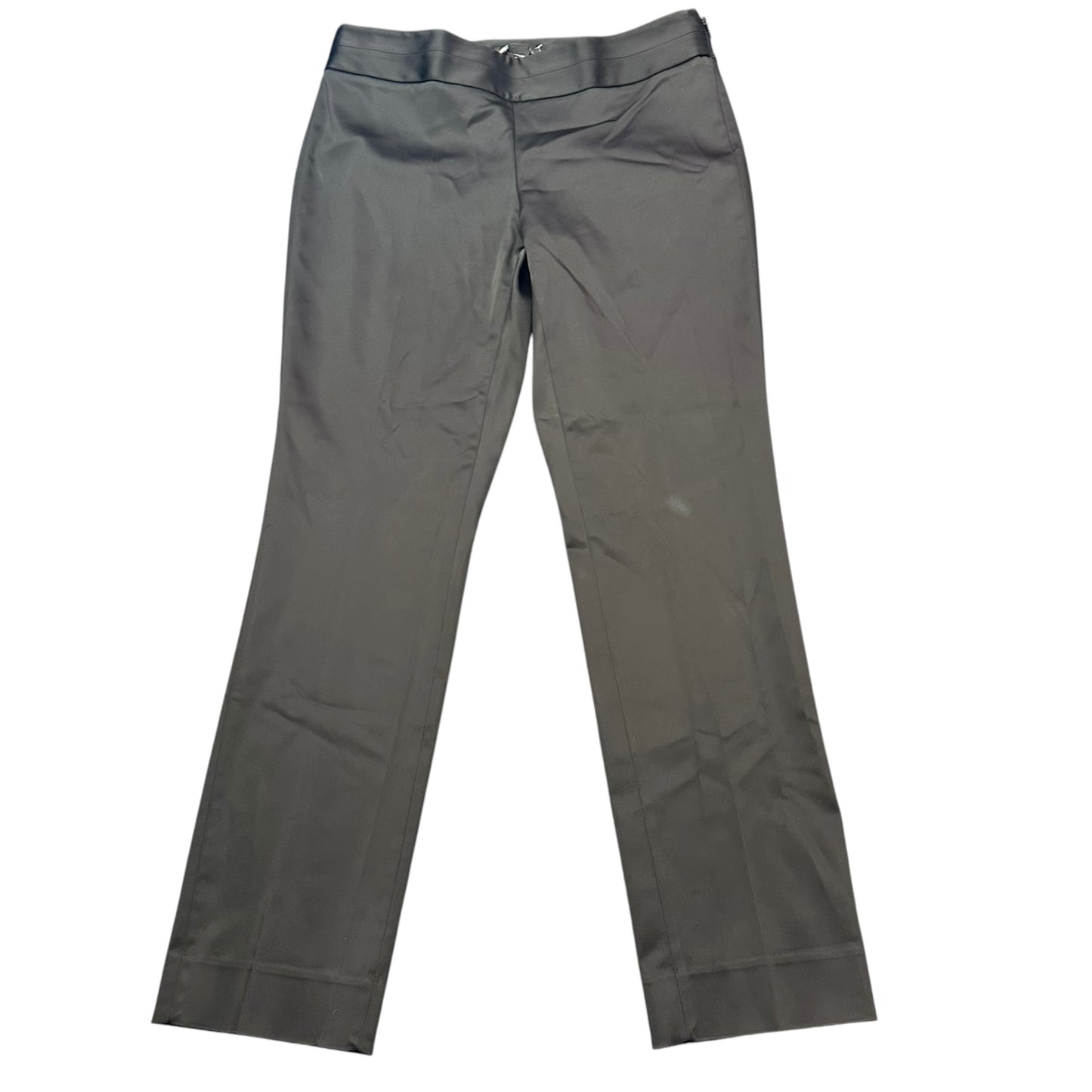 WHBM BLACK SLIM LEG SATIN TROUSERS 216 SZ 6