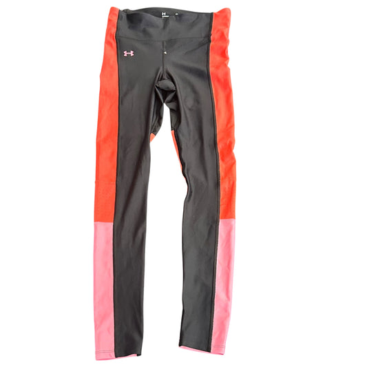 UNDER ARMOUR BLACK COMPRESSION HEATGEAR COLORBLOCK LEGGINGS 100 SMALL