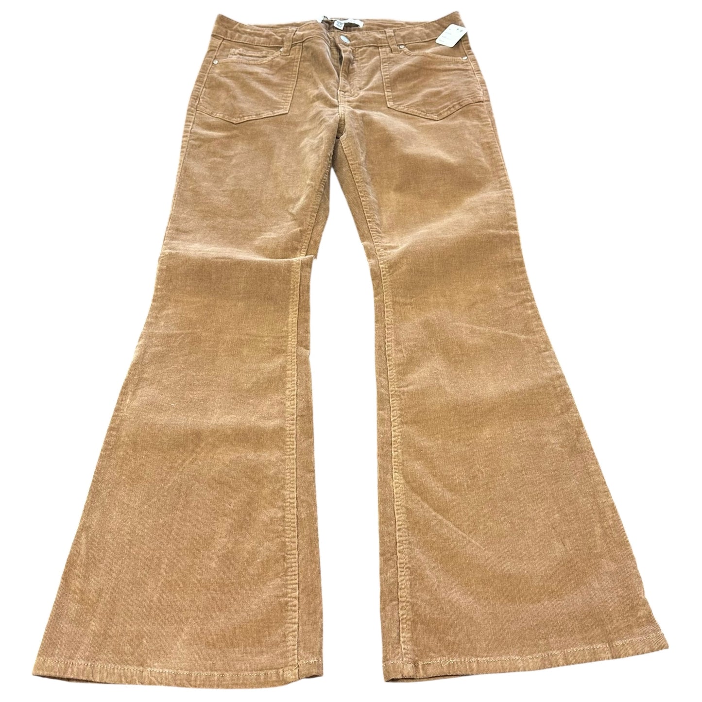 CELEBRITY PINK BROWN FLARE CORDUROY PANTS 8 Sz 11/30