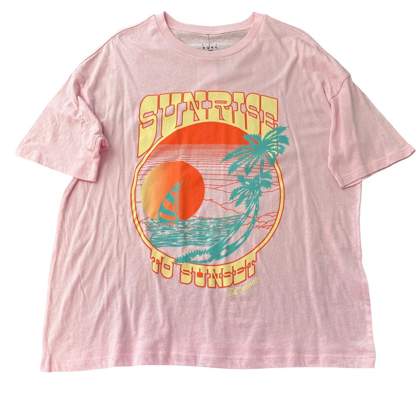BILLABONG SUNRISE SUNSET PINK TSHIRT 122 XS NWT