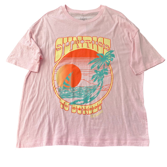 BILLABONG SUNRISE SUNSET PINK TSHIRT 122 XS NWT